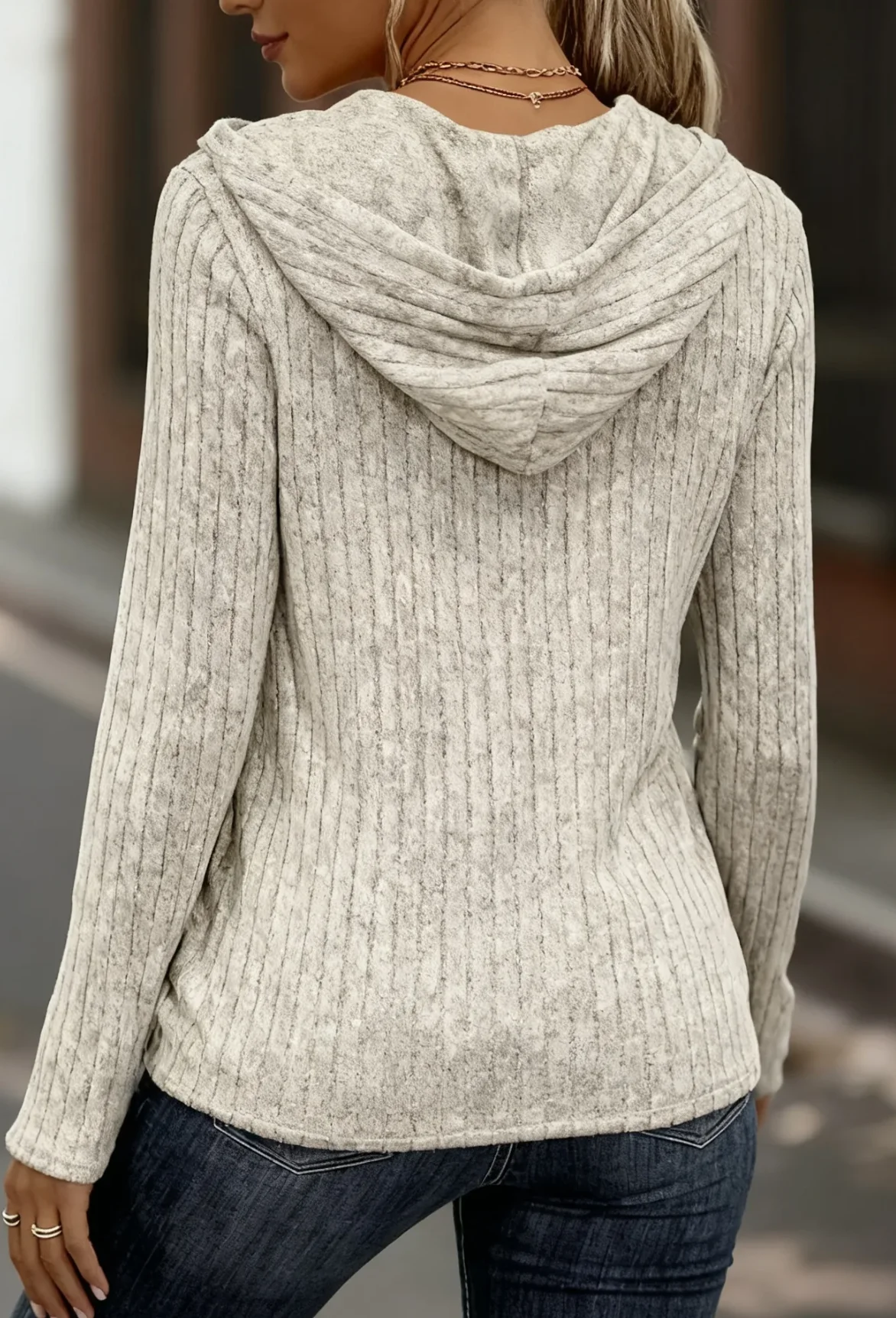 T-shirt donna casual elegante T-shirt ampia moda Donna Temperamento T-shirt manica lunga Vacanza fine settimana