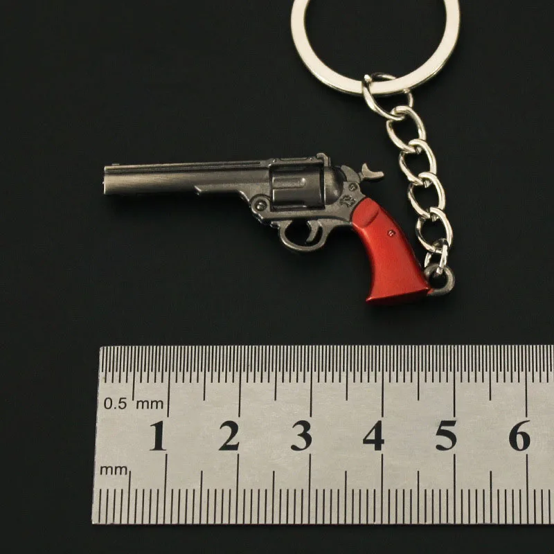 5cm Mini Gun Model Keychain B Model Jewelry Weapon Metal Pendant Key Chain Chaveiro Bag Car Key Holders Gift For Kids Men