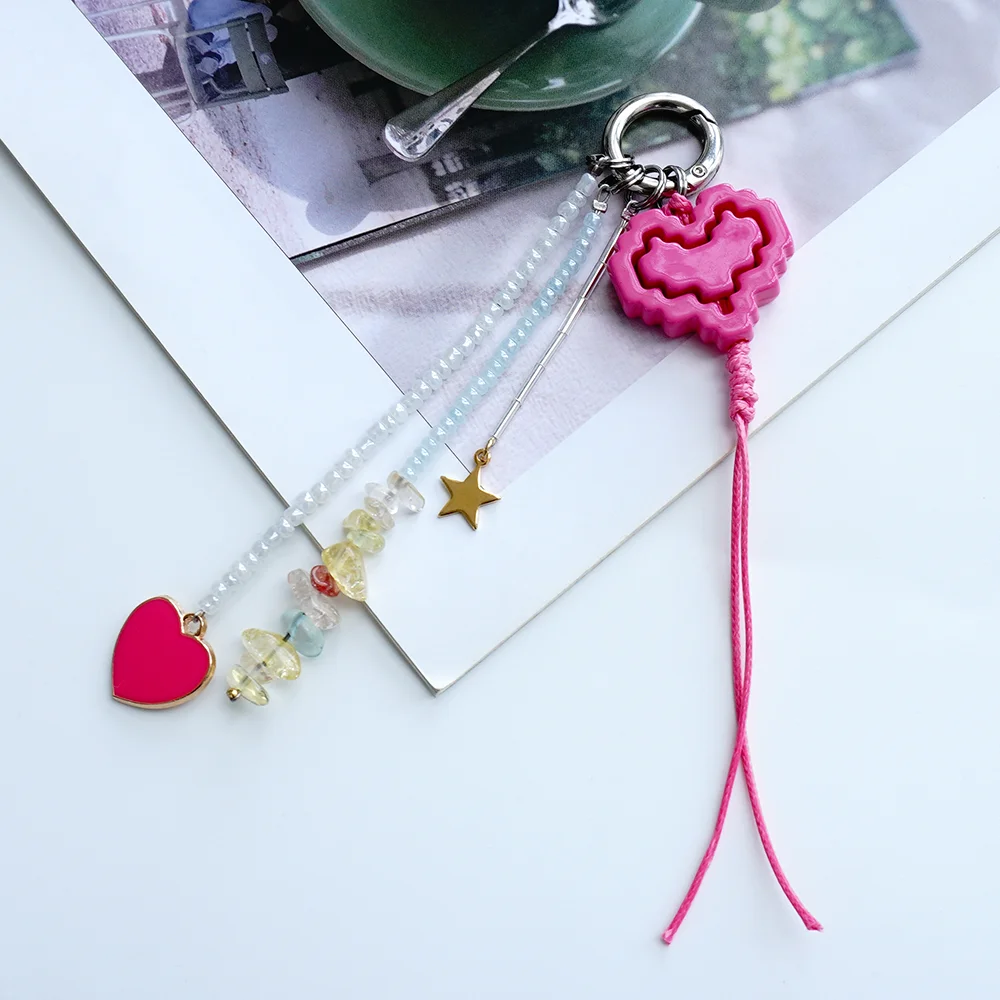Original New Product: Poached Egg, Simulated Tomato, Leopard, Pixel Heart Phone Case Accessory, Keychain