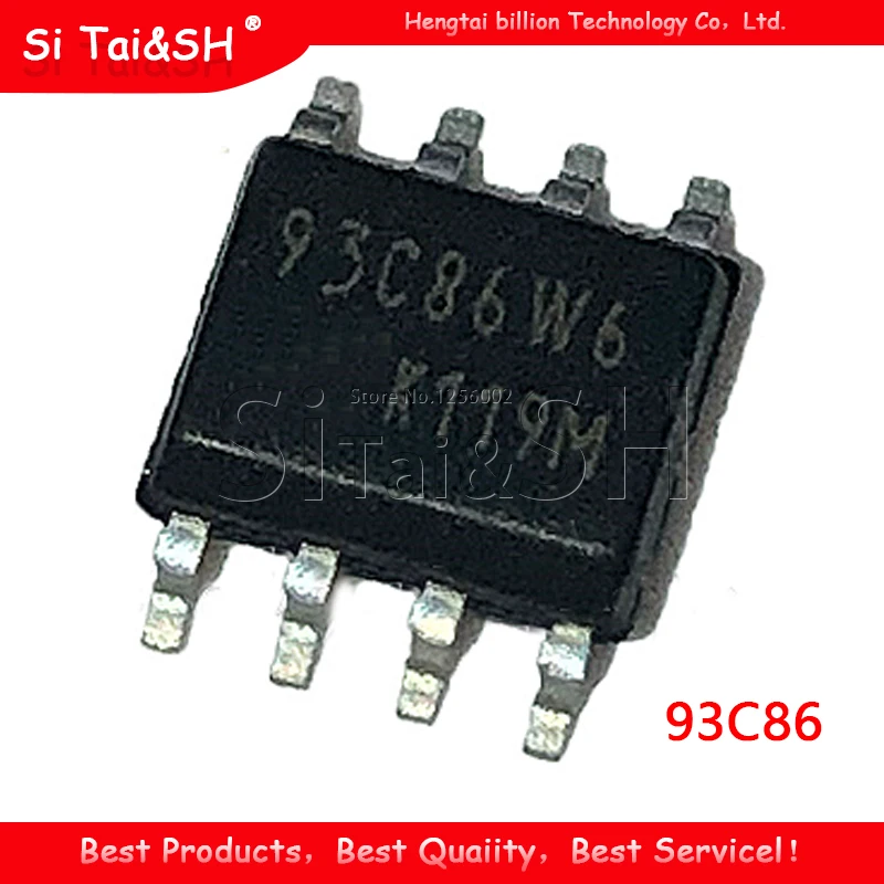 10 buah/lot 93C86 93C86A AT93C86 AT93C86A-10SU-2.7 SOP-8 baru