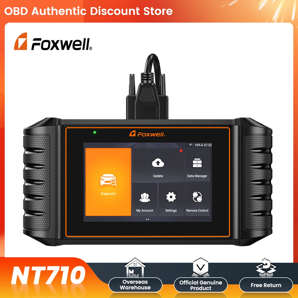 FOXWELL NT710 OBD2 Diagnostic Scanner Car Code Reader ECU Coding Full System Bidirectional Test OBD2 Automotive tool