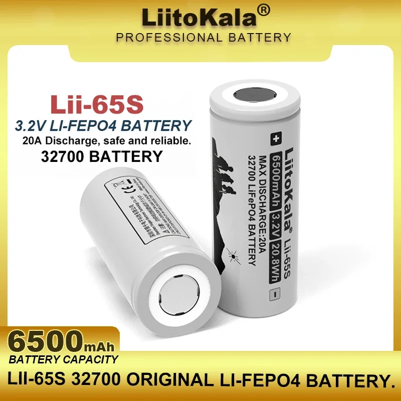 Аккумулятор LiitoKala LII-65S 3,2 В, 32700 мА · ч, LiFePO4, 20 А, непрерывный разряд, максимум 55 А