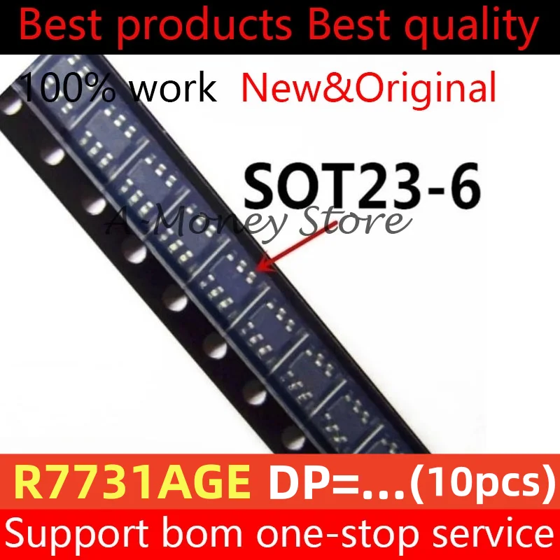 (10pcs)R7731AGE R7731AG R7731A R7731 DP=... SOT23-6