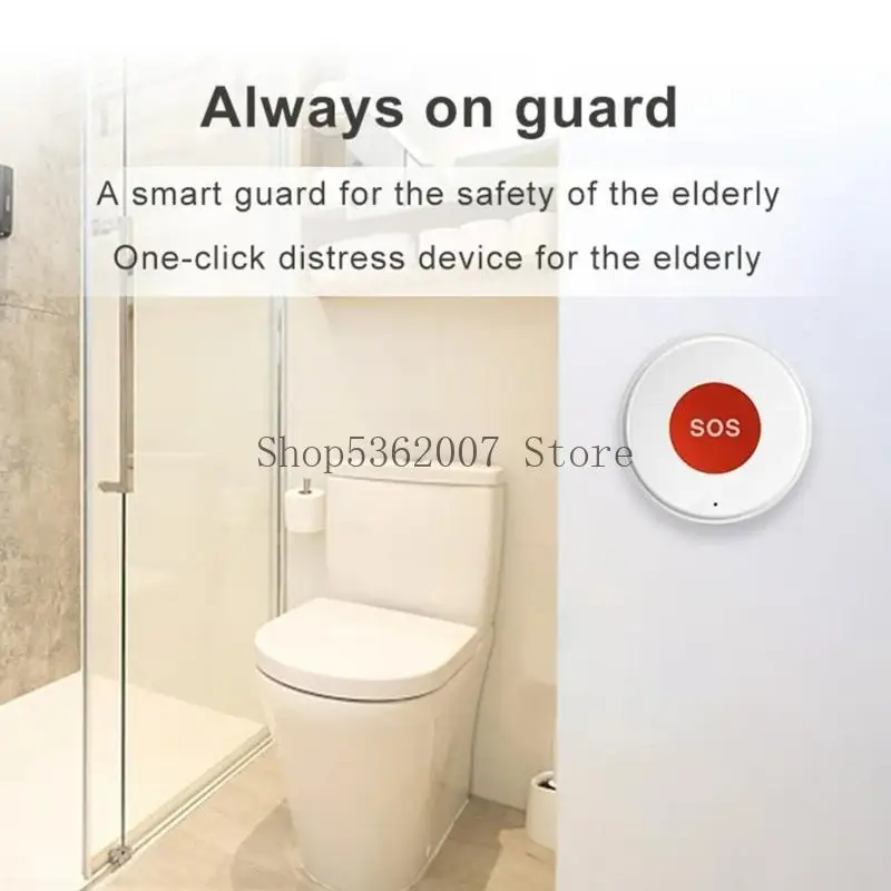 Botão chamada SOS recarregável com corda pendurada para alarme botão sênior 40JB