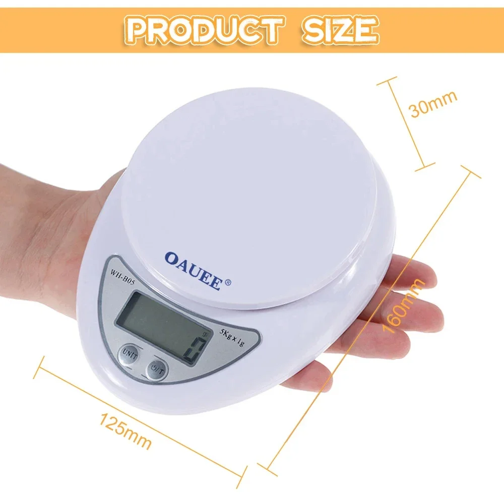 Portable Electronic Scales 5kg/1g LED Electronic Scales Food Scales Measuring Weight Electronic Scales Kitchen Accessories Tools