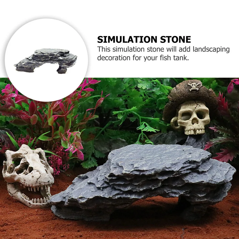 

1Pcs Resin Turtle Basking Platform Reptile Simulation Stone Turtle Resting Stand Aquarium Landscaping Tortoise Floating Platform