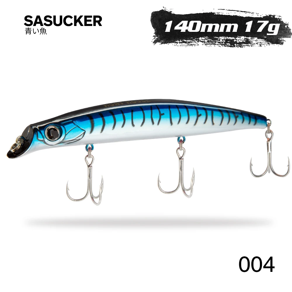 Hunthouse Fishing Sasuck Lipless Minnow Bait Pencil Lure Floating 105mm/18g 140mm/17g Wobbler Jerkbait Seebarsch Hecht Salzwasser