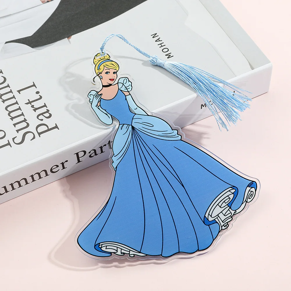 1 قطعة الأميرة سنو وايت إلسا سندريلا ارييل أليس في بلاد العجائب الاكريليك المرجعية قلادة مع شرابة هدية العلامات