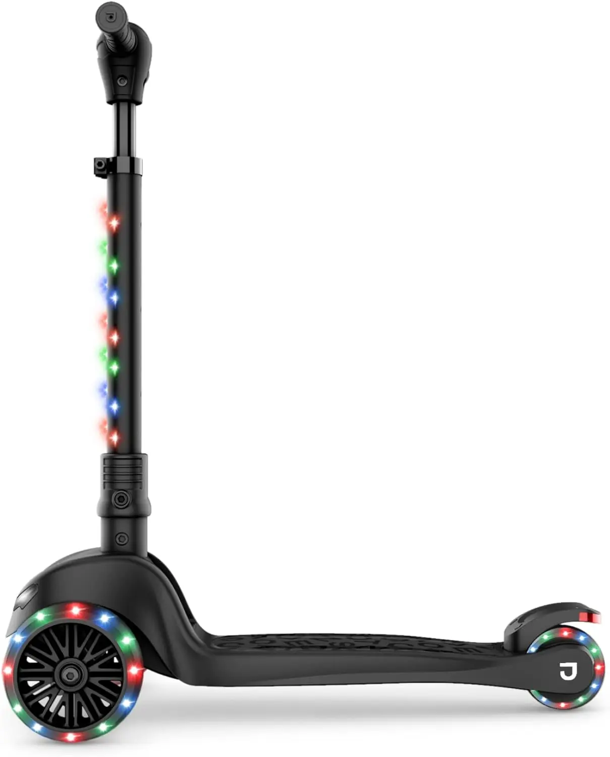 

Mini Kick Scooter, Foldable, Lightweight, Portable, 3-Wheel, LED Lights, Adjustable Handlebars