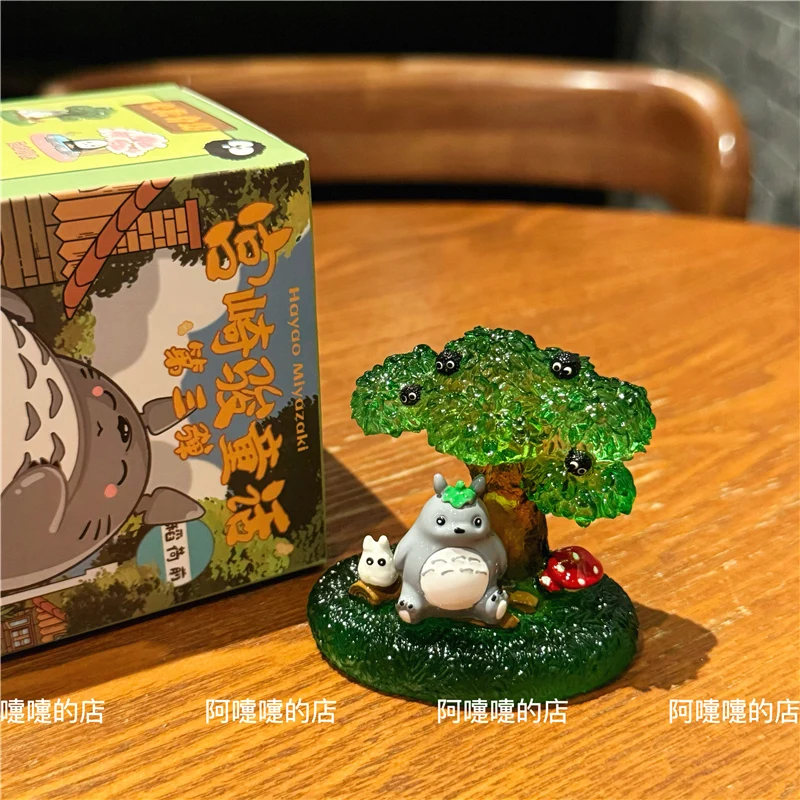 Original Hayao Miyazaki Fairy Tale Blind Box Glowing Ornament Cartoon Creative Trendy Play Home Furnishings Surprise Xmas Gifts