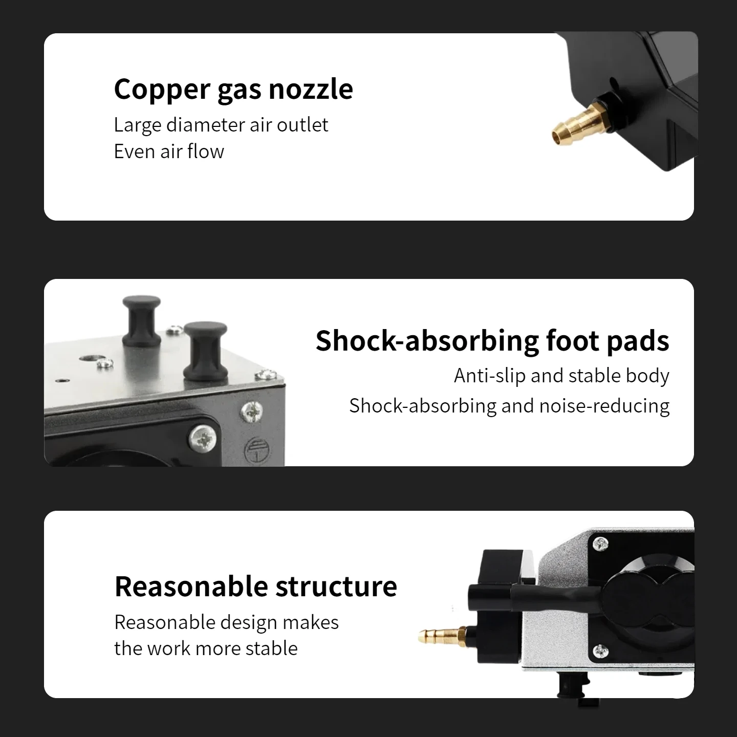 Universal Air Pump for NEJE, DIMIFUN and other Laser Engravers - Includes 28W 60L/min Auxiliary Nozzle Kit view 5