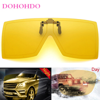 Oversized One-Piece Anti-Glare Clip-On Sunglasses Women Retro Night Vision Outdoor Sports Driving Polarized Goggles Unisex UV400