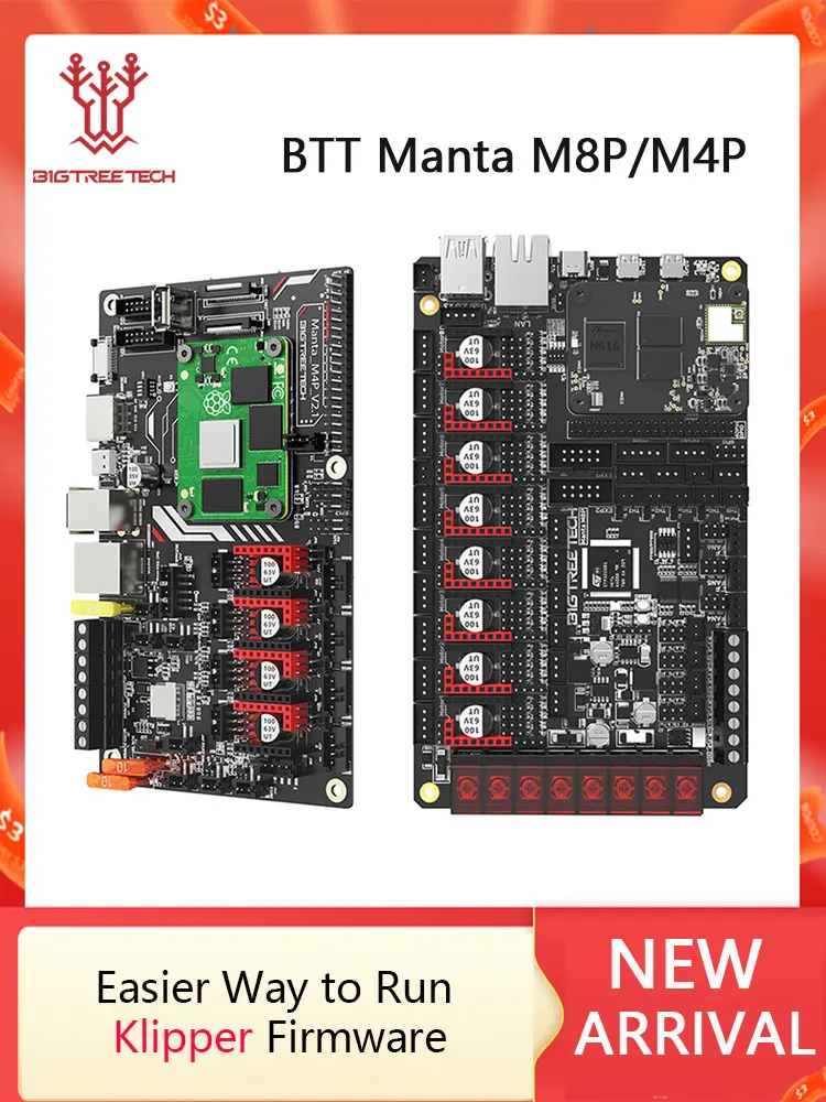 BIGTREETECH MANTA M8P M5P M4P płyta główna 32bit Klipper Marlin VS Raspberry Pi CM4 dla Voron Ender 3 3D tablica sterownicza do drukarki — zdjęcie 2
