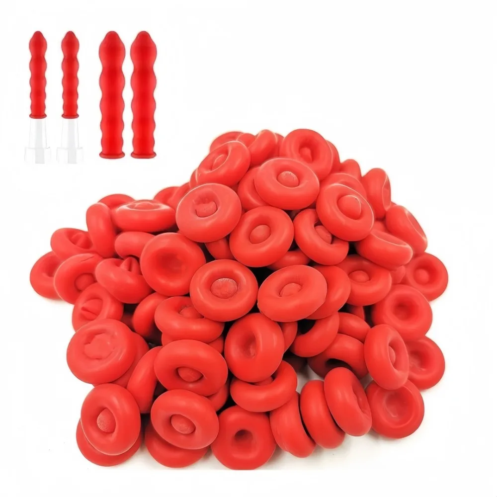 20pcs Leak Proof Sealing Needle Nose Rubber Sleeve Glass Rubber Protective Cap Rubber Sleeve Cover for Door Window Gluing Tools