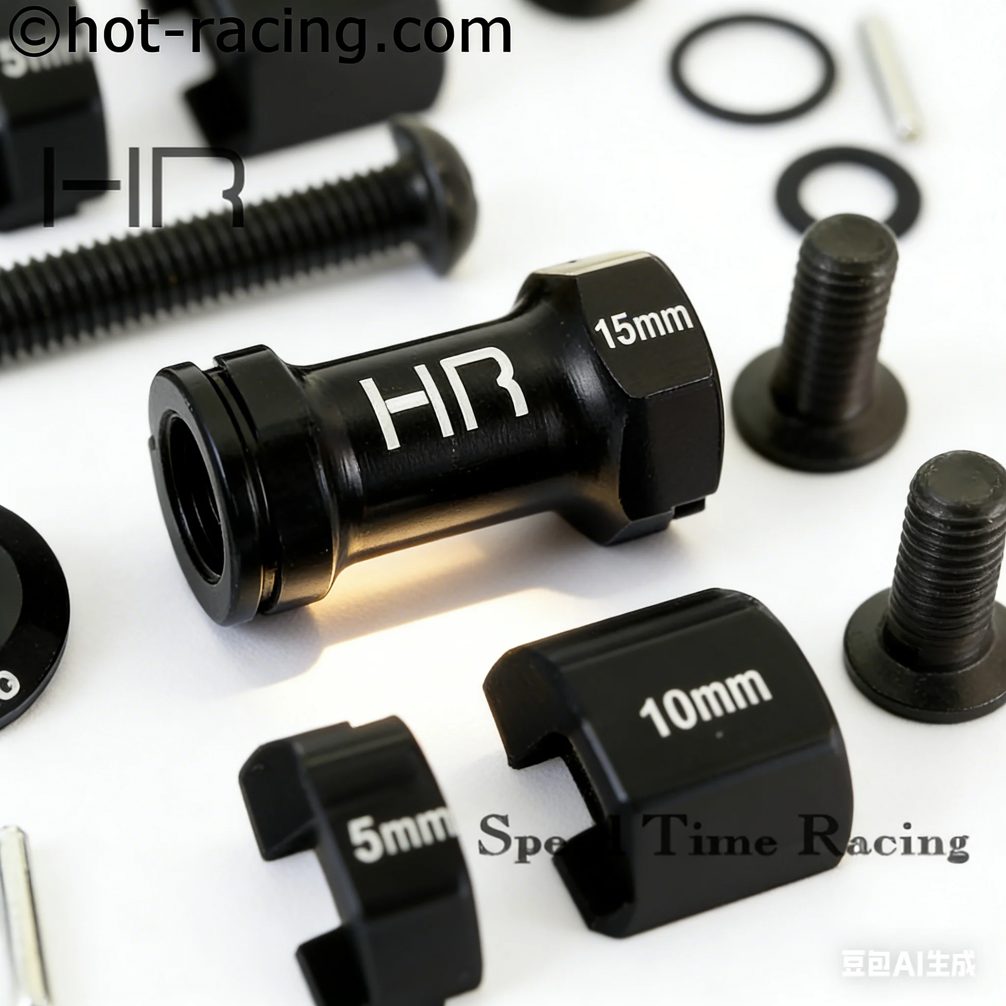 

Hot Racing CNC machined aluminum alloy lengthened hexagonal adapter 12MM for AXIAL WRAITH SCX10