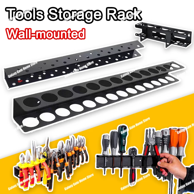 Hot Metal Wall-mounted Tools Storage Rack Shelf Pliers Screwdrivers Room Organizer Household Item Display Stand Mini Accessories