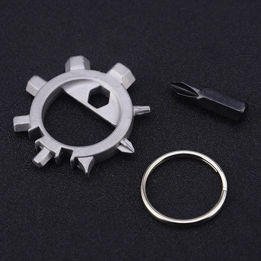 

2Pcs Bike Repair Tool Stainless Steel Multi-Purpose Octopus Shape 12-in-1 Portable Screwdriver Bottle Opener Keychain for Riders
