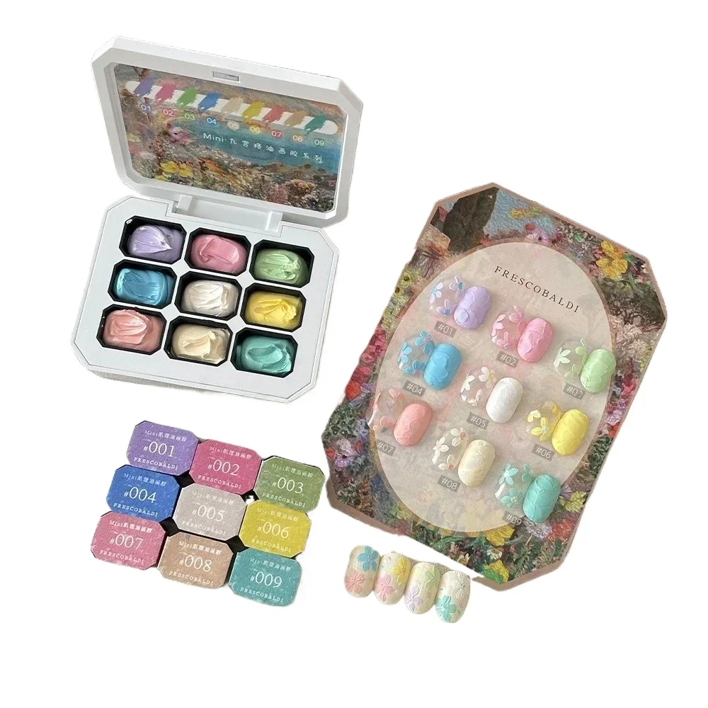 AliExpress NONE Hot Oil Paintting Nail Cream Gel Drawing Gel Paste 3D Texture Oil Gravel Sculpture Varnish Embossing Nail Art Gel For manicure