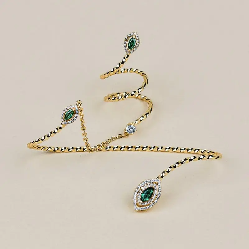 Stonefans Kristal Açık Bileklik El Takı Bilezik Kadınlar için Ayarlanabilir Parmak Gelin Lüks Manşet Bileklik Aksesuarları Takı