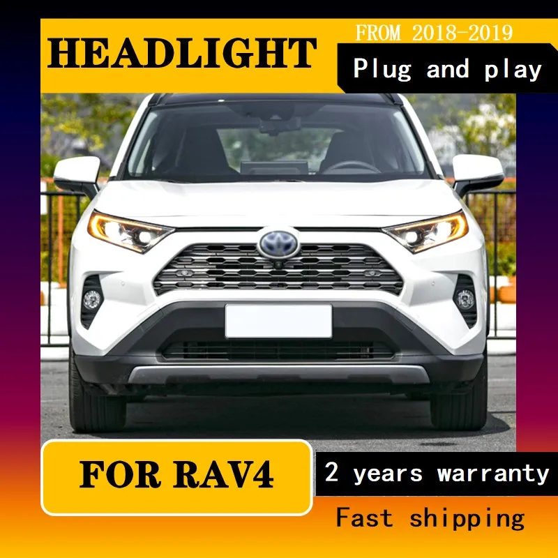 Car Styling for Toyota RAV4 Head Light 2020-2022 RAV4 Front Lights DRL Turn Signal High Beam Projector Lens