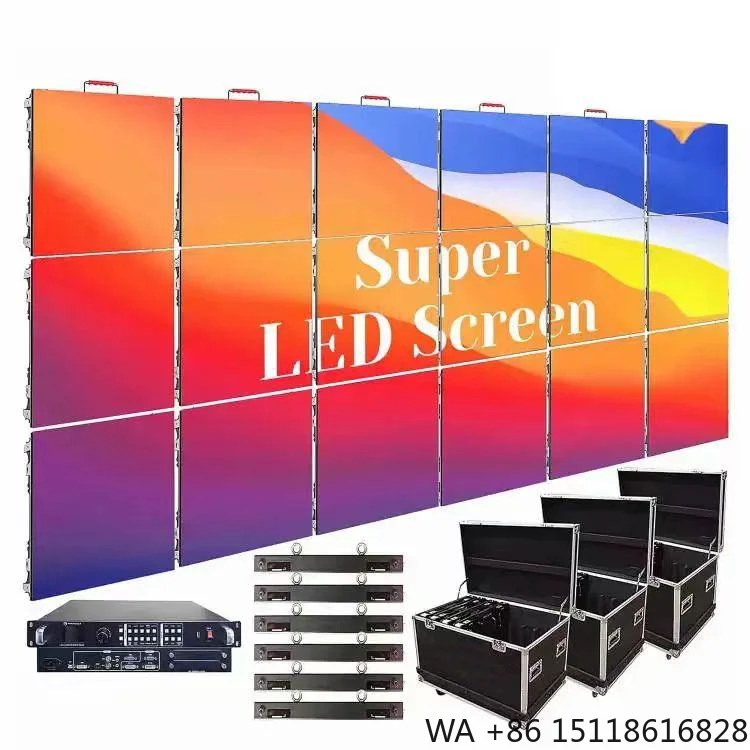 Full-Color LED Screen for Concerts HD LED Video Wall Rental Seamless Display Indoor LED Lightweight Panels for Easy Setup