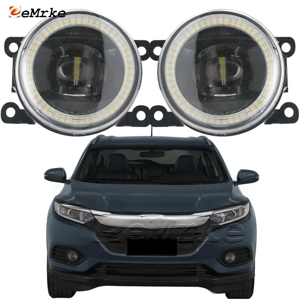 Car Led Lights Assembly Fog Lamp 15W Ptf with Lens Angel Eyes DRL for Honda HR-V EX/EXL/LX/Sport/Touring (RU) Vezel 2019 2020