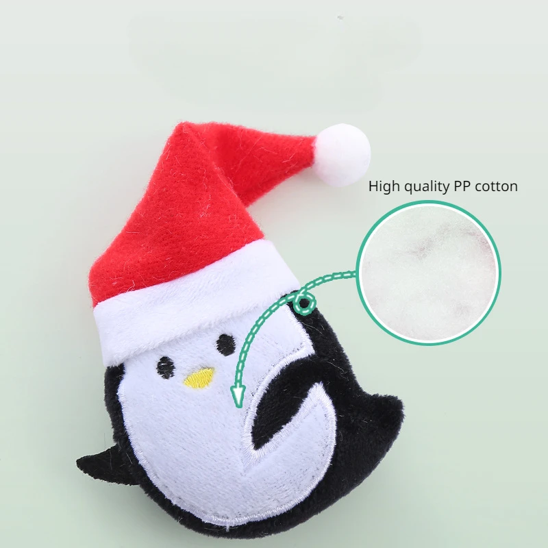 Christmas Series Cat Self-excited Catnip Toy Plush+cotton Wool+cat Mint Cat Christmas Toys Cat Juggling Toys Home Pet Supplies