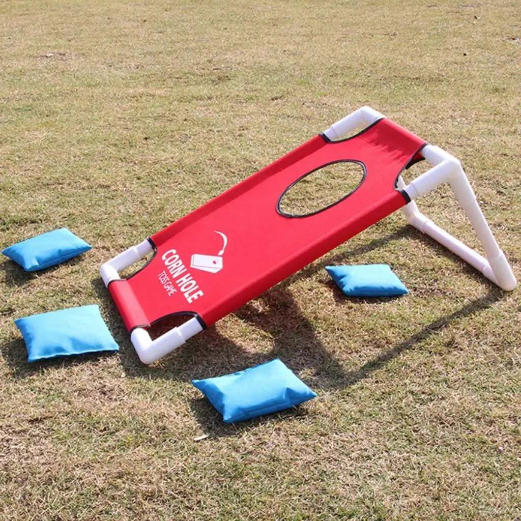 

Foldable CornHole Toss Playset Includes 2 Cornhole Boards 8 Bean Bags for