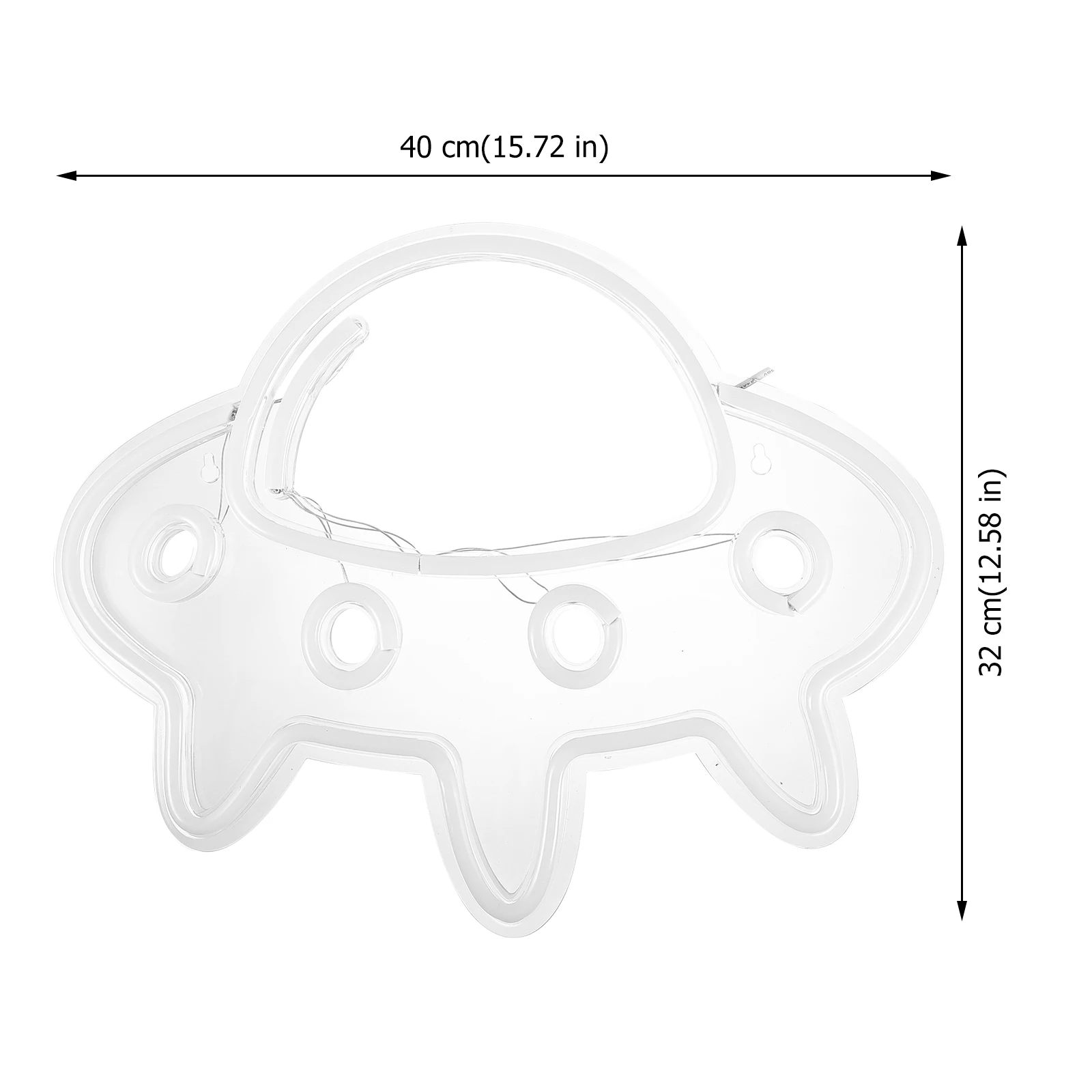

Stylish Spaceship Design LED Neon Lamp USB Powered Eye-catching Decorative Atmosphere Light