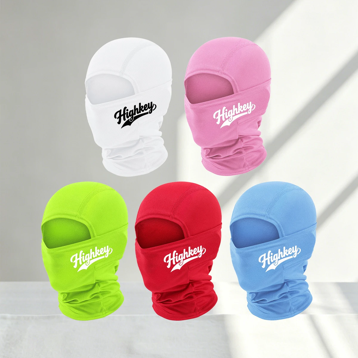 1/2/3/4/5 PC high-profile letter printed Balaclava ski mask, breathable mesh full face neck mask, fashionable hip-hop mask