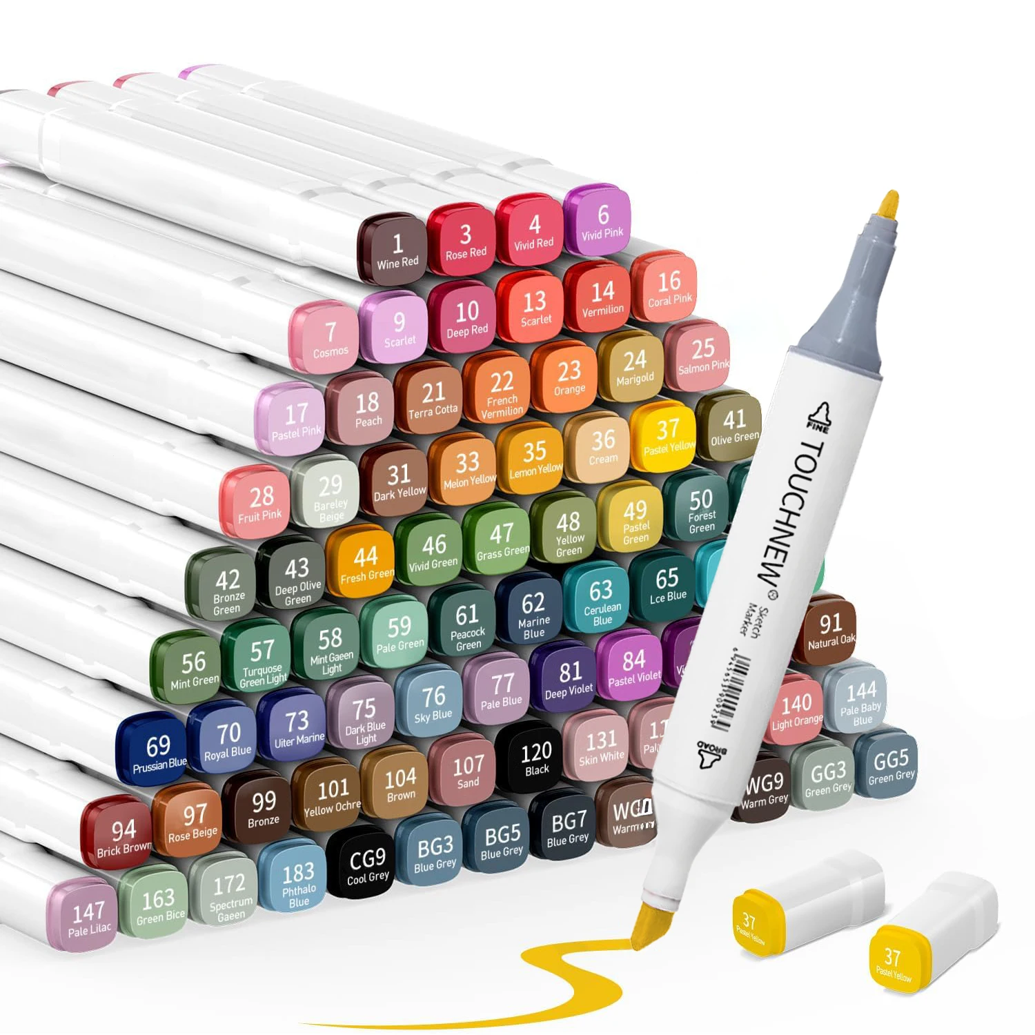 

40-168 Colors Alcohol Markers Pen Dual Tip Art Markers Pen Markers Pen Pure Color Series Set for Kid Adult Artist Christmas Gift