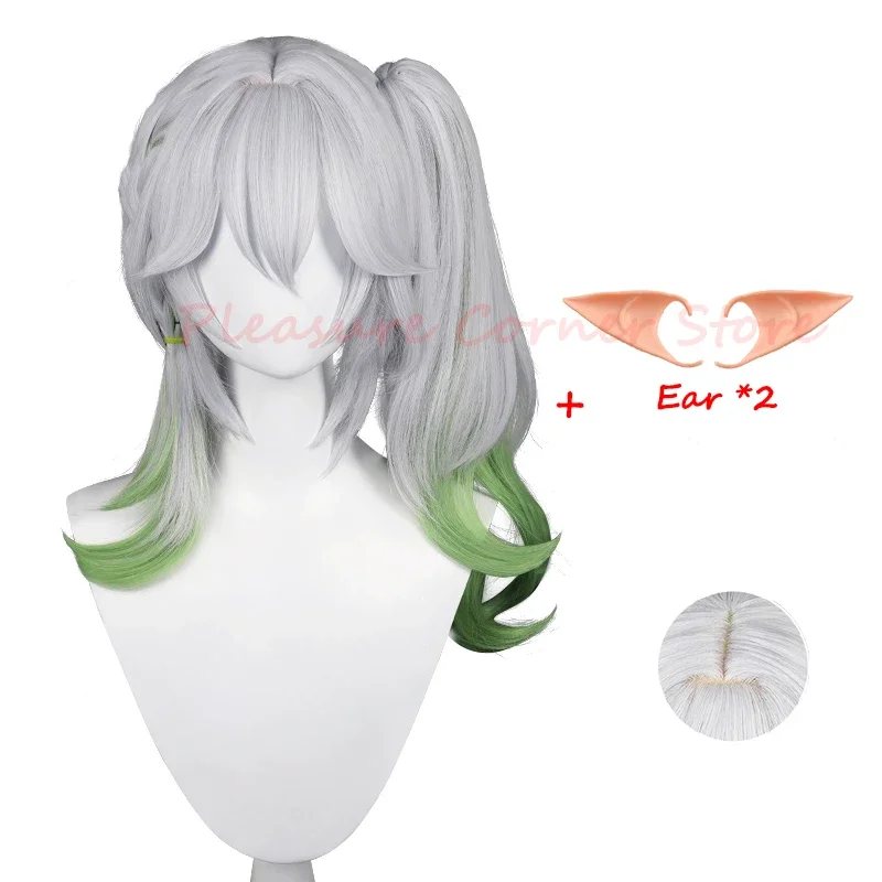Genshin Impact Nahida Cosplay Wig Pre Styled Heat Resistant 50cm Wig Mixed Color Genshin Impact Sumeru Cosplay Wigs