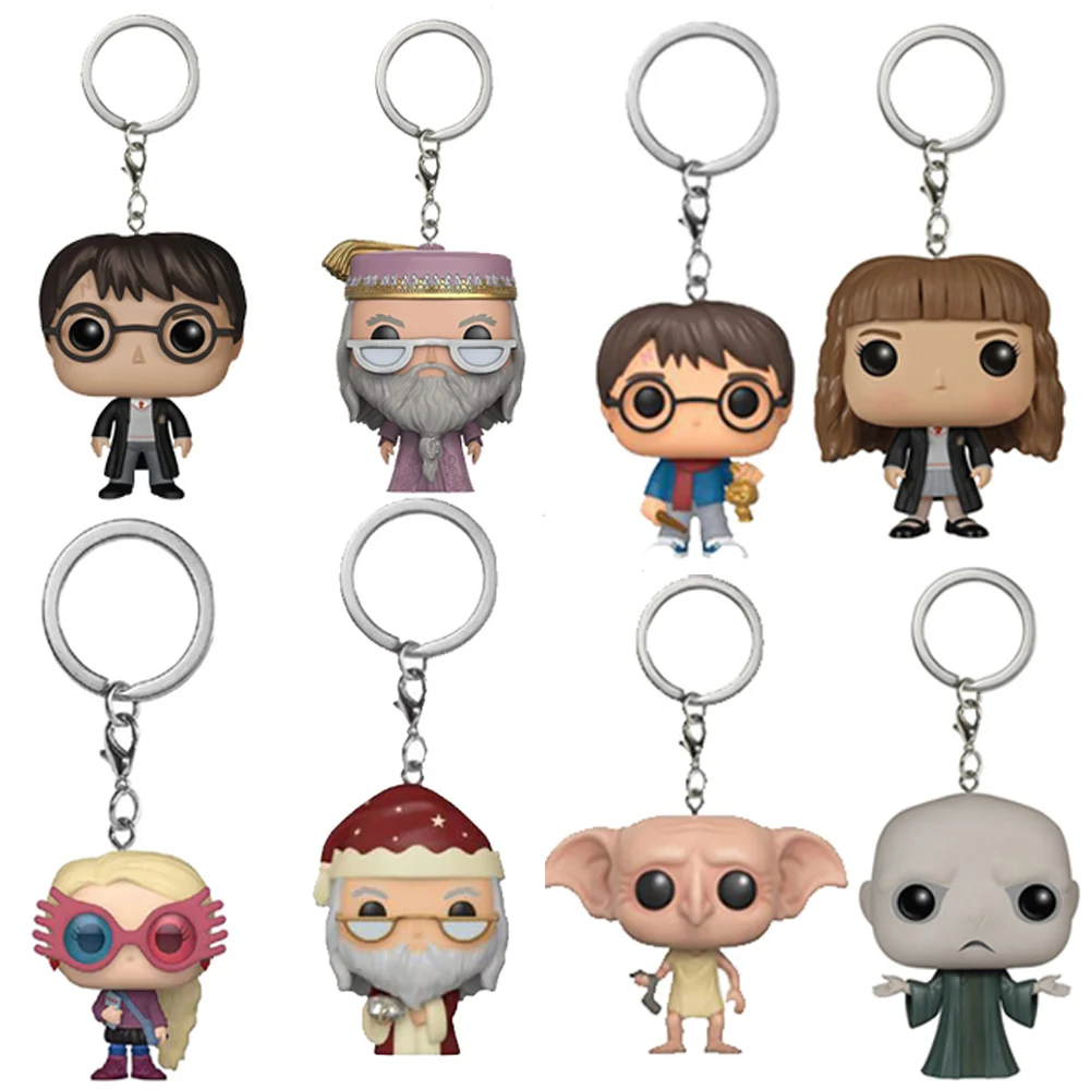 Nueva Serie de Juguetes Llavero: Ginny, Ron, Hedwig, Snape, Luna, Fawkes, Dumbledore, Figuras de Acción Populares de Bolsillo, Regalos