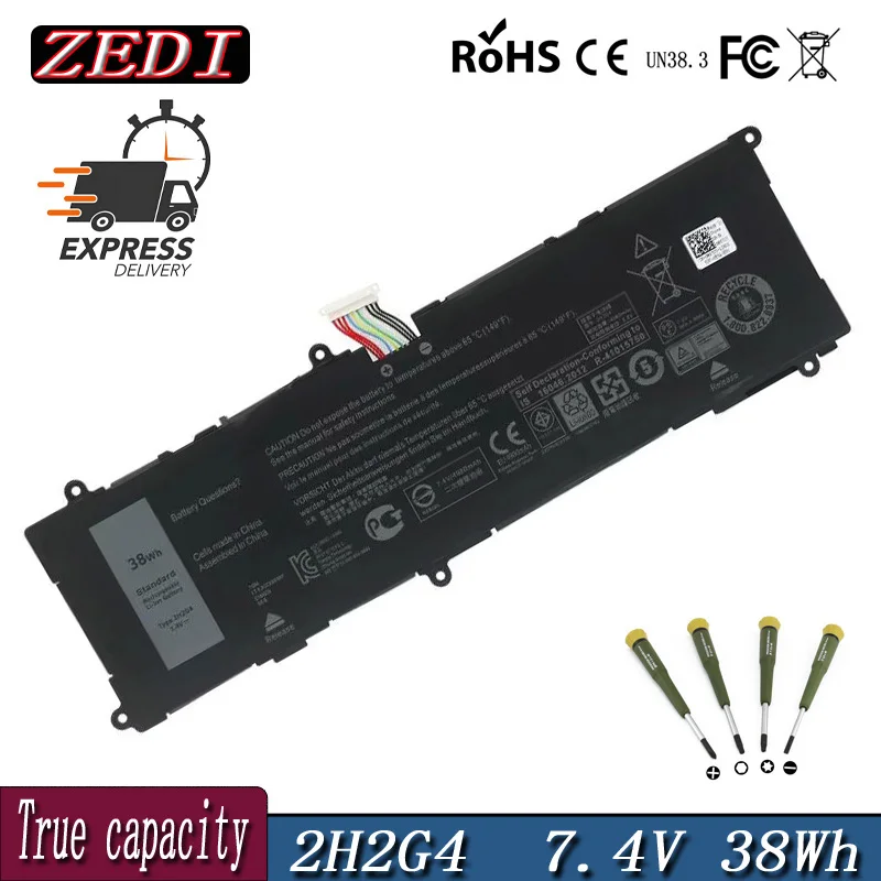 

Запасная батарея для ноутбука ZEDI 2H2G4, для Dell Venue 11 Pro 7140 Series Notebook HFRC3 21CP5/63/105 2217-2548 7,4 в 38 Вт/ч 4980 мАч