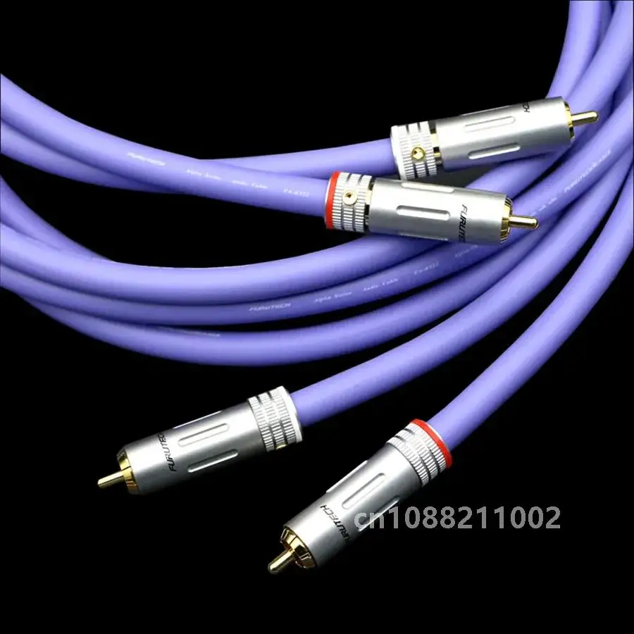 Original Furutech FA-αS22(Alpha S22) OCC HiFi audio cable fitted with Furutech RCA24K gold plug cable HIFI 2RCA to 2RCA cable