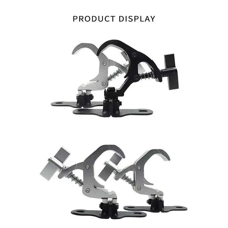 A71Z 1 زوج الألومنيوم ضوء المرحلة هوك شعاع تتحرك رئيس ضوء الجمالون كليب تحميل السلامة 150 كجم لمعدات مرحلة ديسكو DJ (أ)