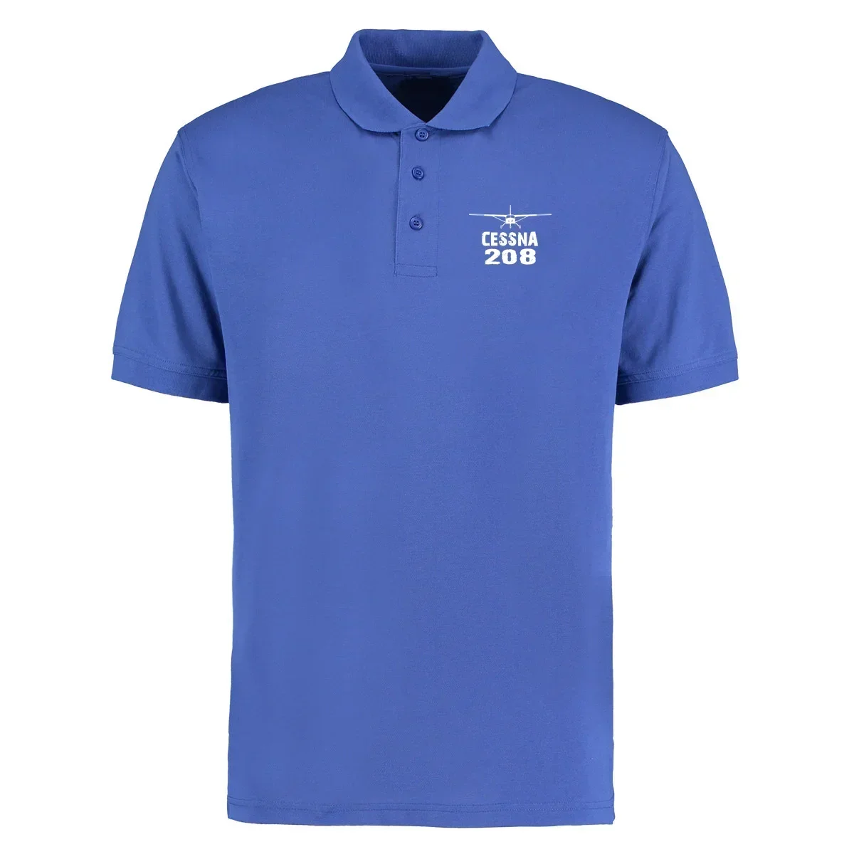 Cessna 208 Aviation Pilots Cotton Men Polo Shirts Men Clothing Tops Tees Casual T-Shirts