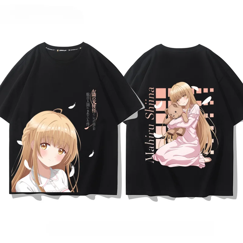 Anime The Angel Next Door Spoils Me Rotten Shiina Mahiru Cosplay Short Sleeve T Shirt Aesthetic Graphics Tshirt Cotton Tees