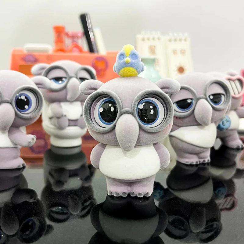 

Yimo Blind Box Flocked Tapir Cute Big Eyed Funny Expression Collectible Figurines Desk Ornaments Kids Birthday Holiday Gift