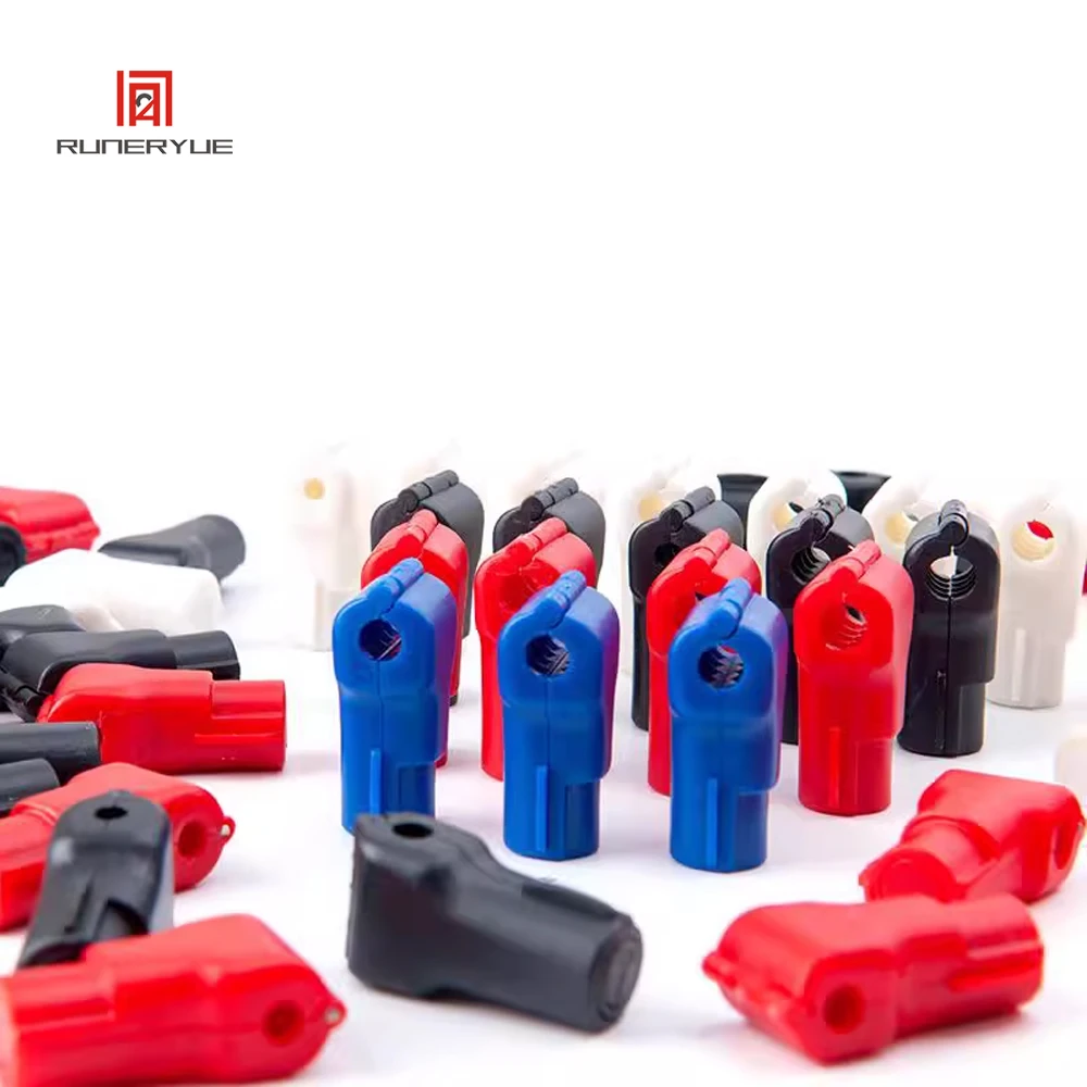 Supermarkets Retail Stop Lock Store Locked Display Peg Hook Security Super Mercado Little Red Hook Lock 6mm Blue Color 100PCS