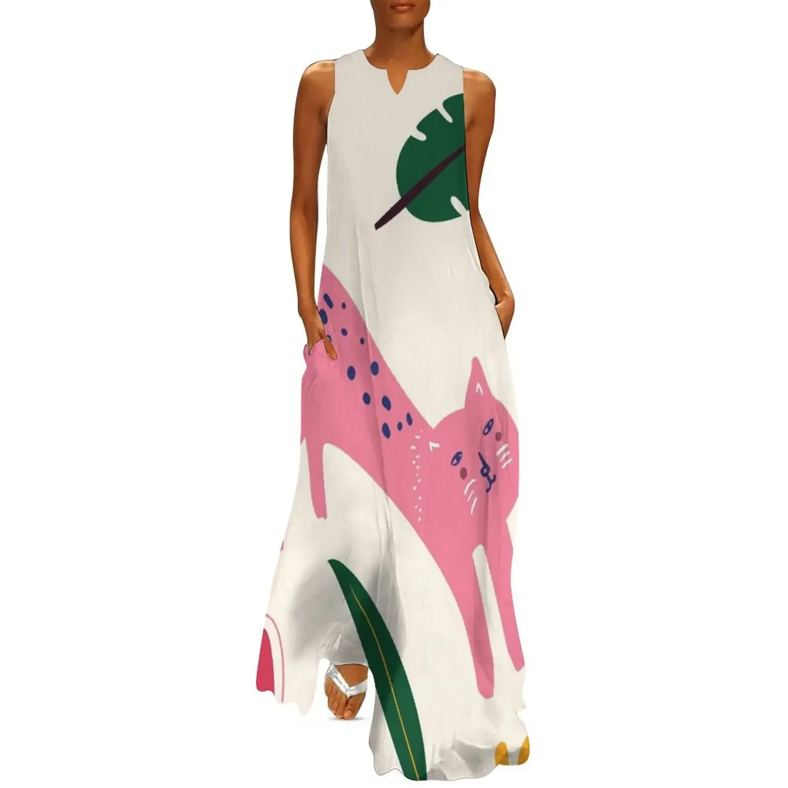 

Cat Rules Long Dress dress women summer 2025 luxury woman party dress party evening elegant luxury celebrity