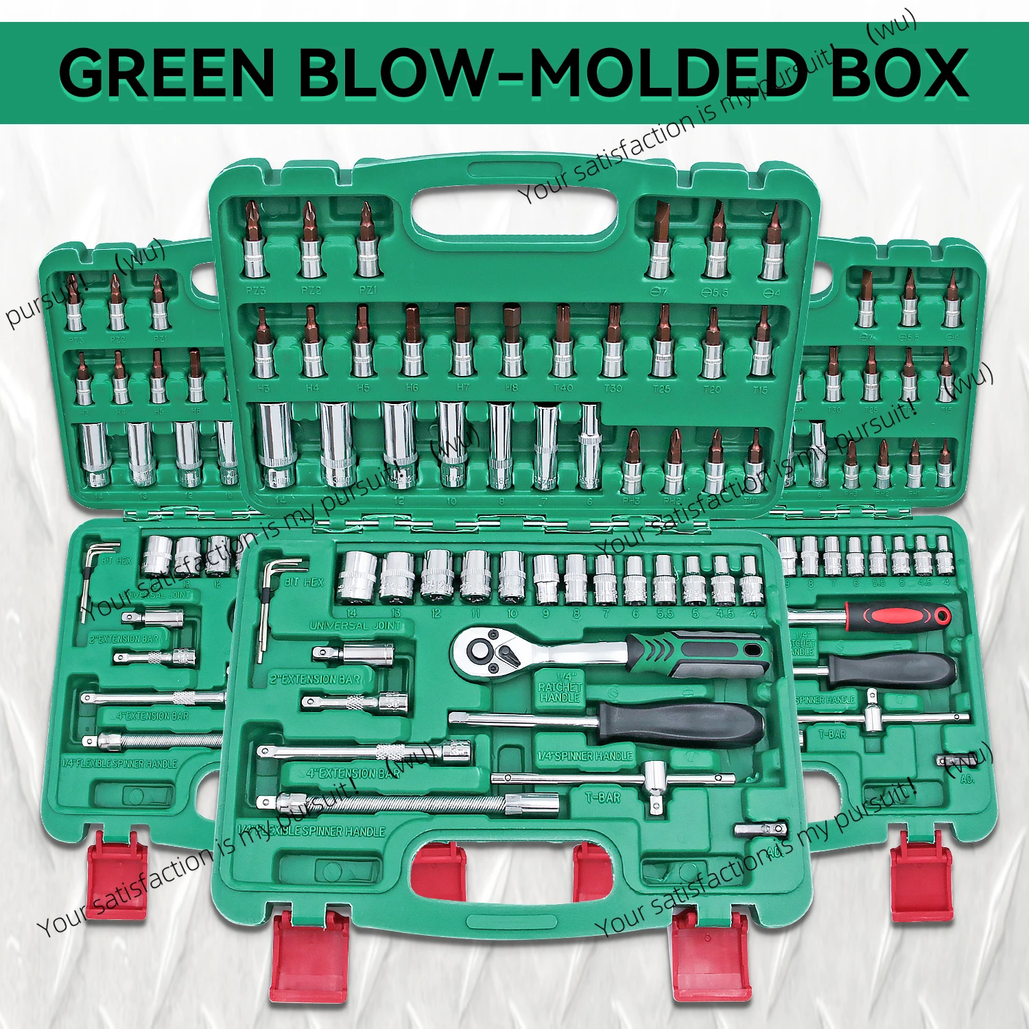 53 pieces/set 1/4 inch car maintenance tool set, maintenance tool ratchet torque wrench combination