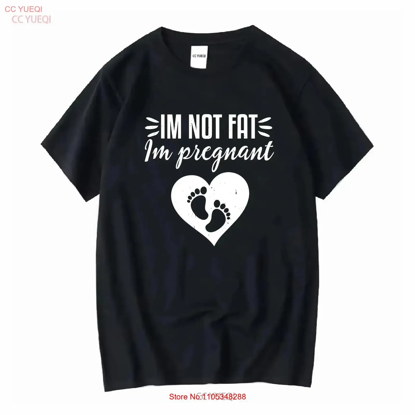 Schwangerschaftsankündigung: Ich bin nicht dick, ich bin schwanger – Vintage-T-Shirt mit Babybauch, gewaschener Streetwear-Look, lässiges Oberteil für den Alltag