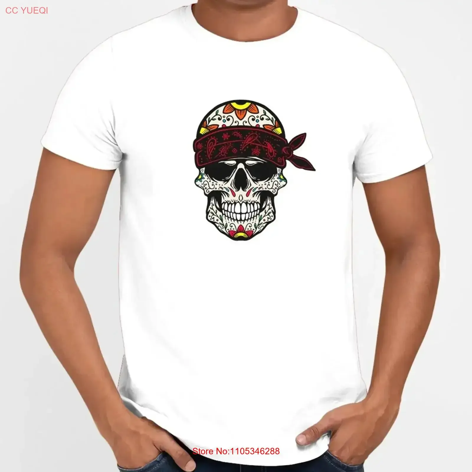 Skull Day of Dead Gang T-Shirt, cooles Retro-Film-Vintage-Comedy-T-Shirt aus den 70er und 80er Jahren, gewaschenes, atmungsaktives Herren-Oberteil für den Alltag, Vintage
