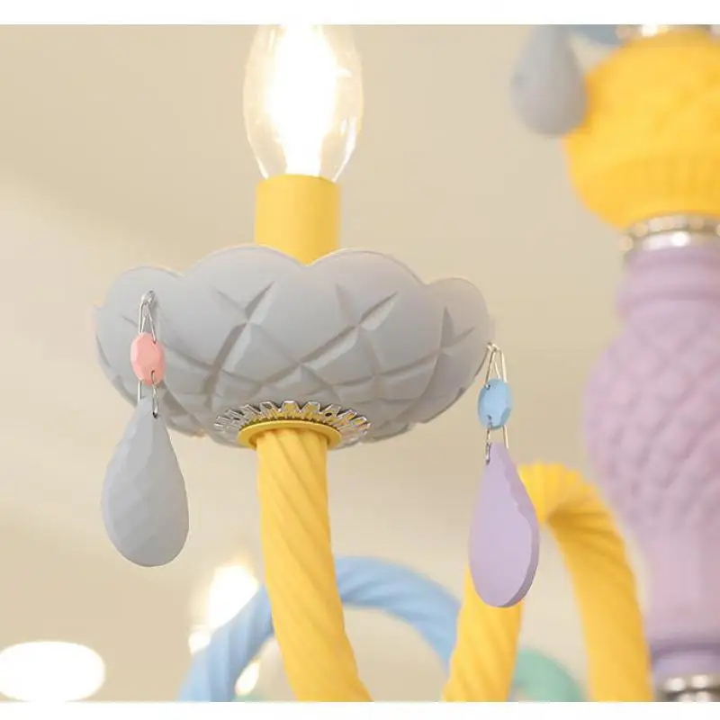 ثريا زجاجية متعددة الألوان لغرفة الملابس، بريق LED لغرفة الأطفال، غرفة الطعام، إضاءة الأطفال، غرفة النوم، المطبخ المنزلي، الضوء اليومي