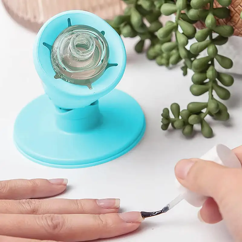 Nail Polish Bottle Holder Anti Overflow Nail Polish Stand Anti-Spill Silicone Bottle Clamp Nail Art Tool Angle Adjustable