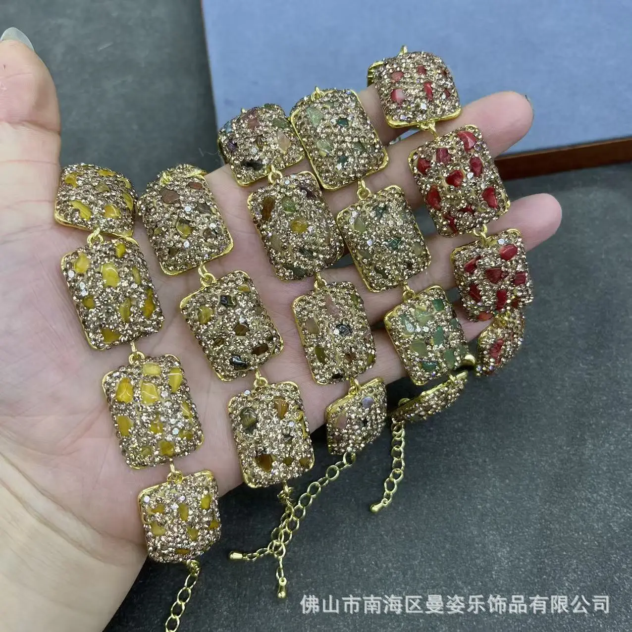 DIY accessories New natural stone bracelet, premium vintage, niche full diamond fashion jewelry, wholesale from overseas style m
