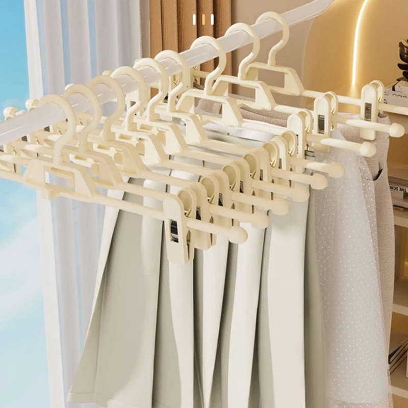 Skirt Peg Hanger Adjustable Trouser Clips Save Space Hangers Non-Slip Fix Clip Hanger Skirt Peg Hangers Wardrobe Organizer