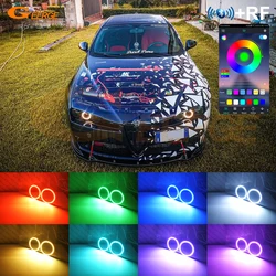 For Alfa Romeo 159 Brera Spider BT App RF Remote Control Multi Color Ultra Bright RGB LED Angel Eyes Kit Halo Rings Day Light