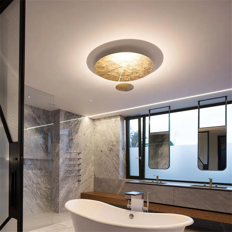 Smith Lederam Ceiling Lamp creative gold foil ufo light living room Art decor floodlight hotel restaurant corridor aisle lamp image 5